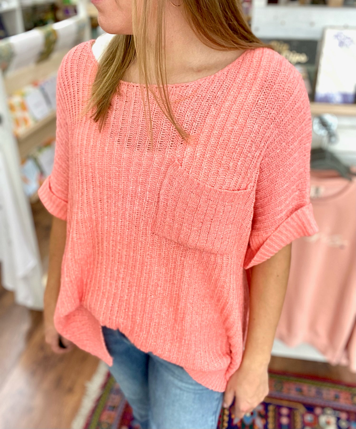 Derby Days Ahead Sweater Coral