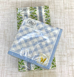 Gingham Blue Napkin Paper