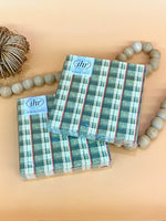 Green Plaid Cocktail Napkin