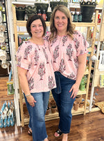 Ivy Jane Pink Blocked and Tucked Top