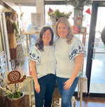 Ivy Jane Trellis Embroidered Striped Top