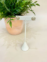 Elyssa Bass Crystalized Round Studs w/Baguette