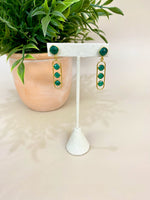 Elyssa Bass Green Onyx Ladder Earring