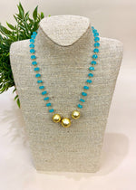 Elyssa Bass Chalcedony Beaded Necklace