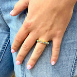 Elyssa Bass Continuous Stone Ring