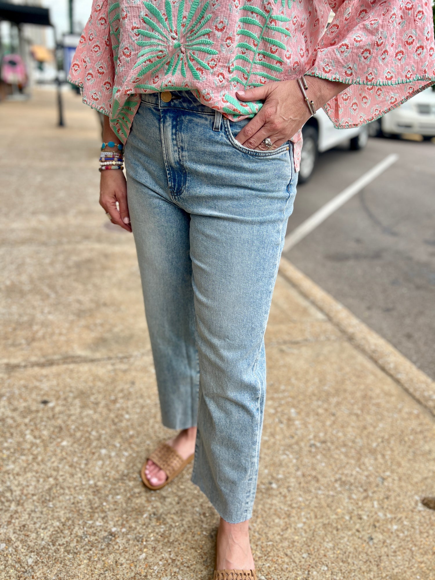 KUT Fay High Rise Straight Leg Jeans