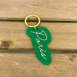 Paris Keychain Cursive