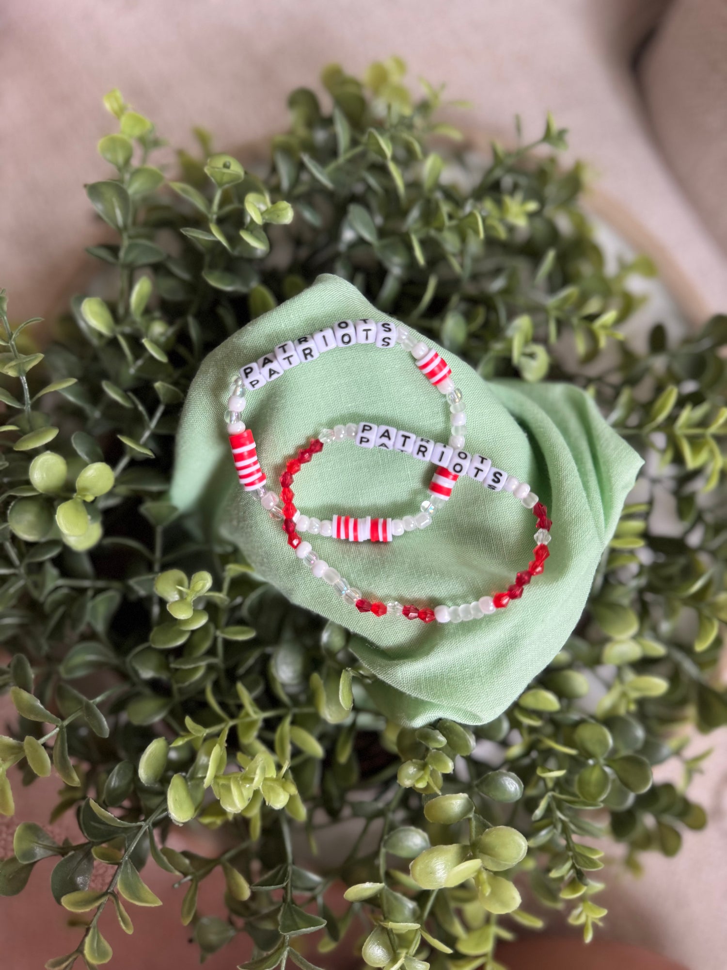 Patriots Beaded Bracelet