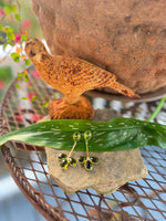 Elyssa Bass Tourmaline Flower Petal Bar Earrings