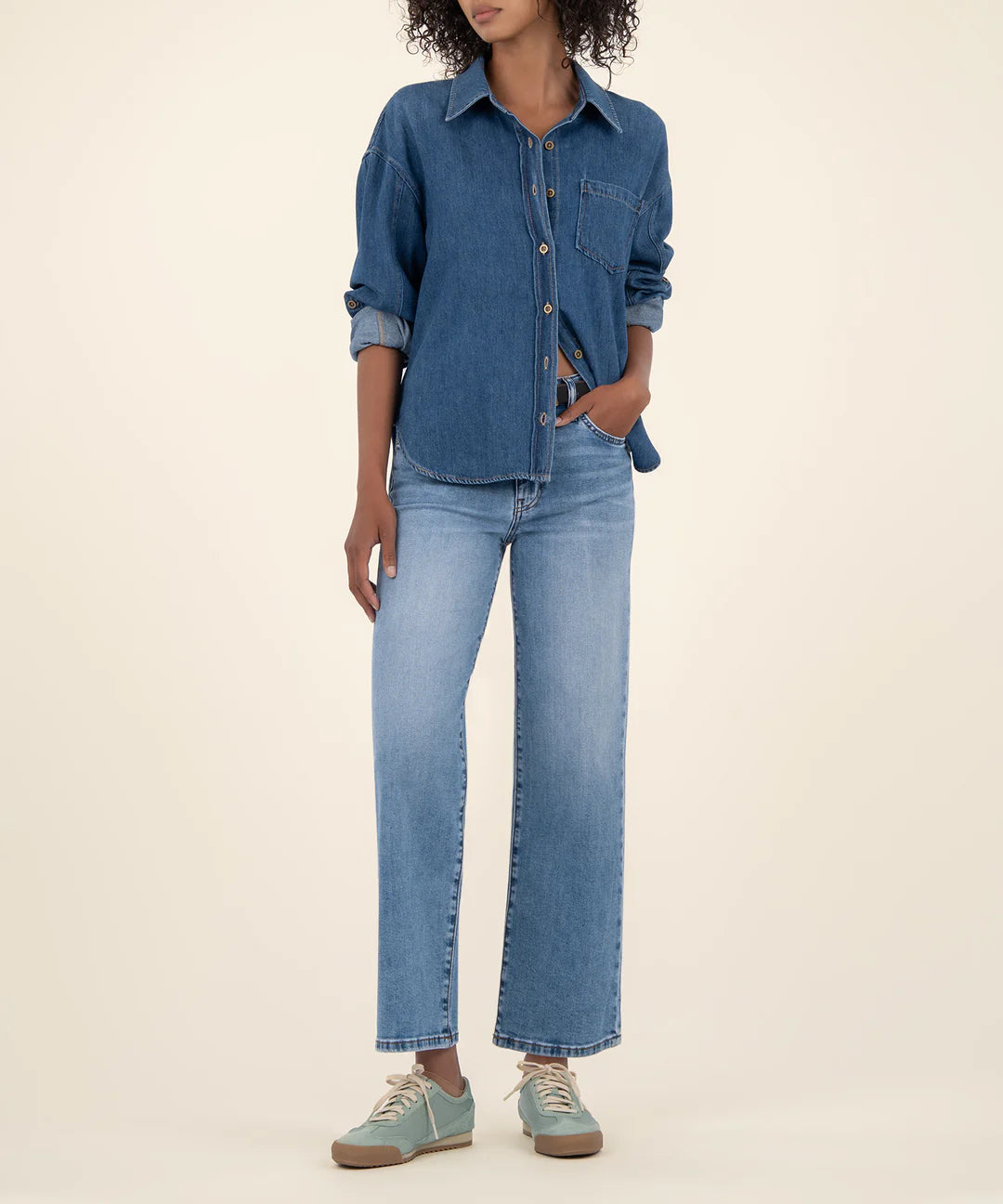 KUT Charlotte High Rise Wide Leg Jeans