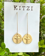 Kitzi Long Cross Earring