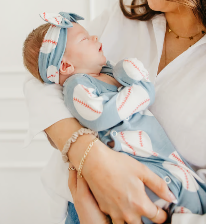 Slugger Newborn Knotted Gown