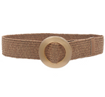 Acrylic Circle Buckle Straw Belt