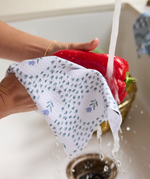 Trailing Farmhouse Florals Dish Cloth Geometry