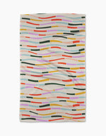 Colorful Currents Geometry Tea Towel
