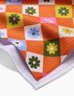 Spring Check Geometry Tea Towel