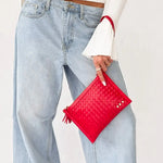 Veda Woven Crossbody and Clutch Bag