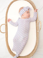 Lilac Ribbons Knotted Gown