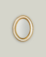 Cream and Gold Oval Mirror