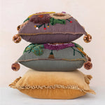 Ruffled Velvet Pillow