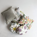 Embroidered Florals Lumbar Pillow