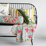 Embroidered Butterflies Lumbar Pillow
