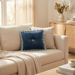 Velvet Ruffle Lumbar Pillow