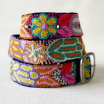 Folklorica Floral Embroidered Wool Belt