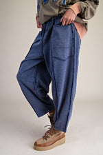 Terry Knit Barrel Pants