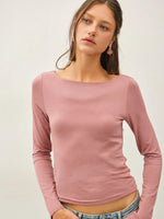 Boatneck Knit Top
