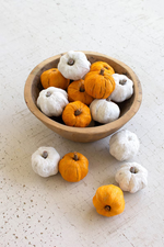 Dried Faux Pumpkins : White