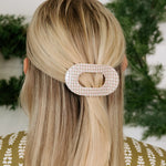 Pine and Pearl Flat Round Clip Teleties