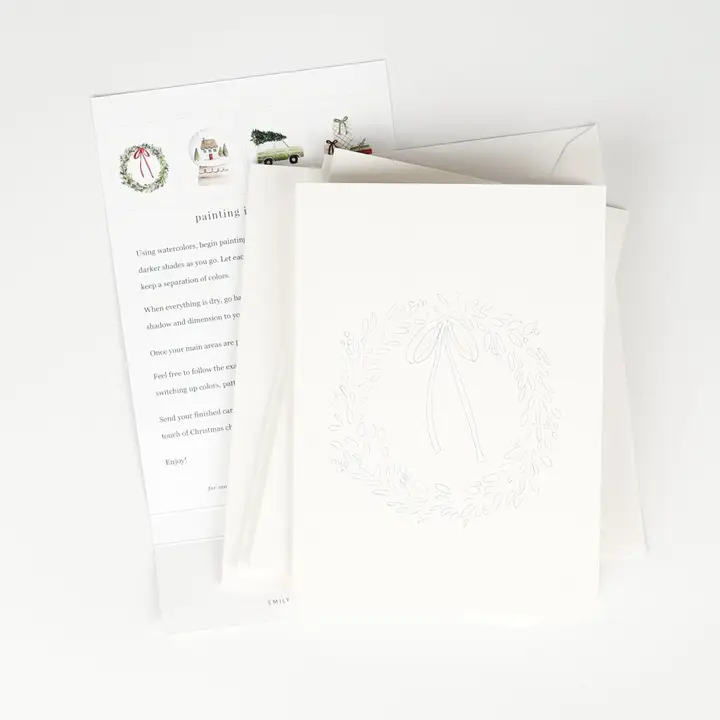 Christmas Cheer Paintable Notecards