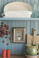 Long Stem White Roses Gold Frame