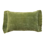 Velvet Side Ruffle Lumbar Pillow