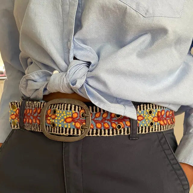 Belt Growing Season Floral Wool