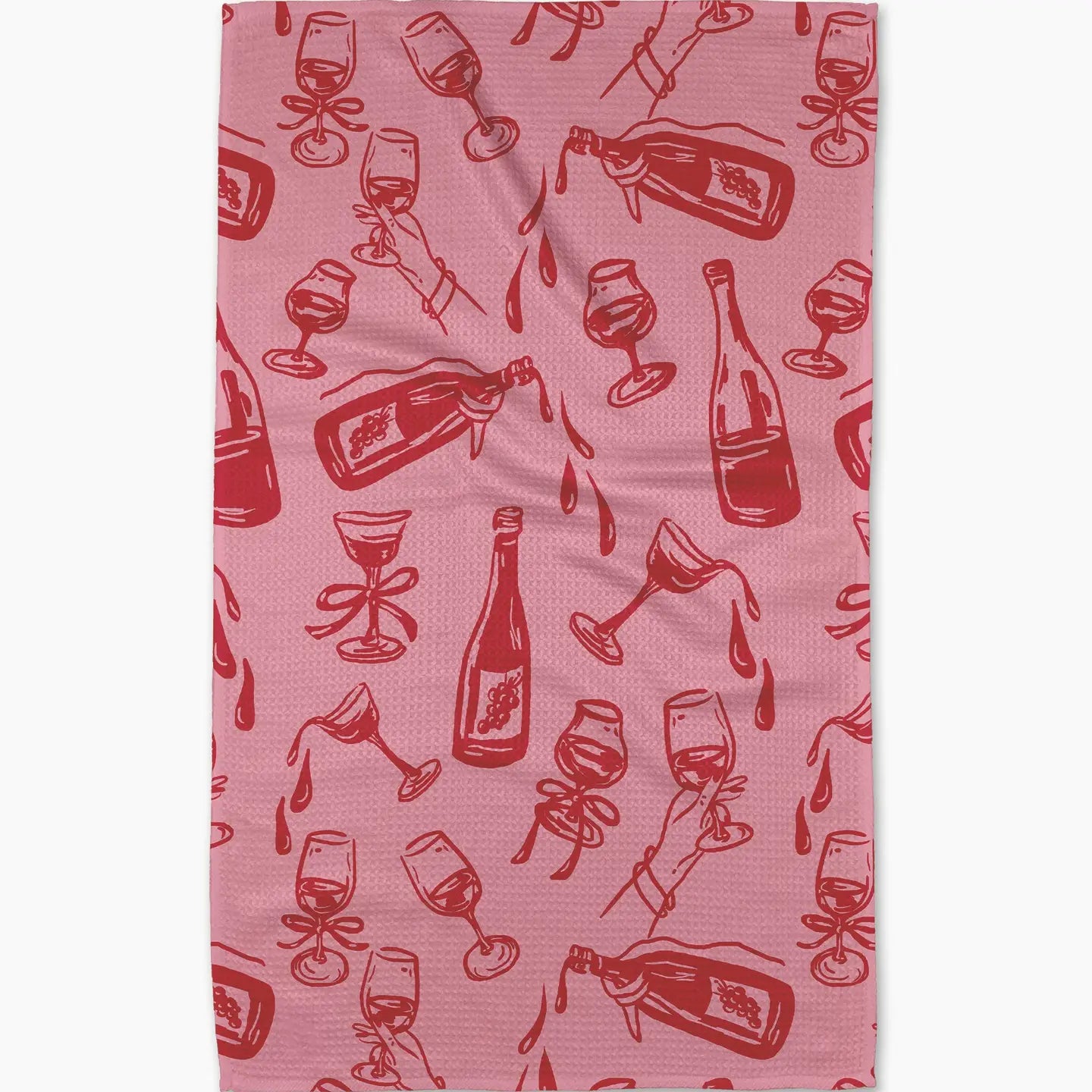 Wining and Dining Geometry Tea Towel