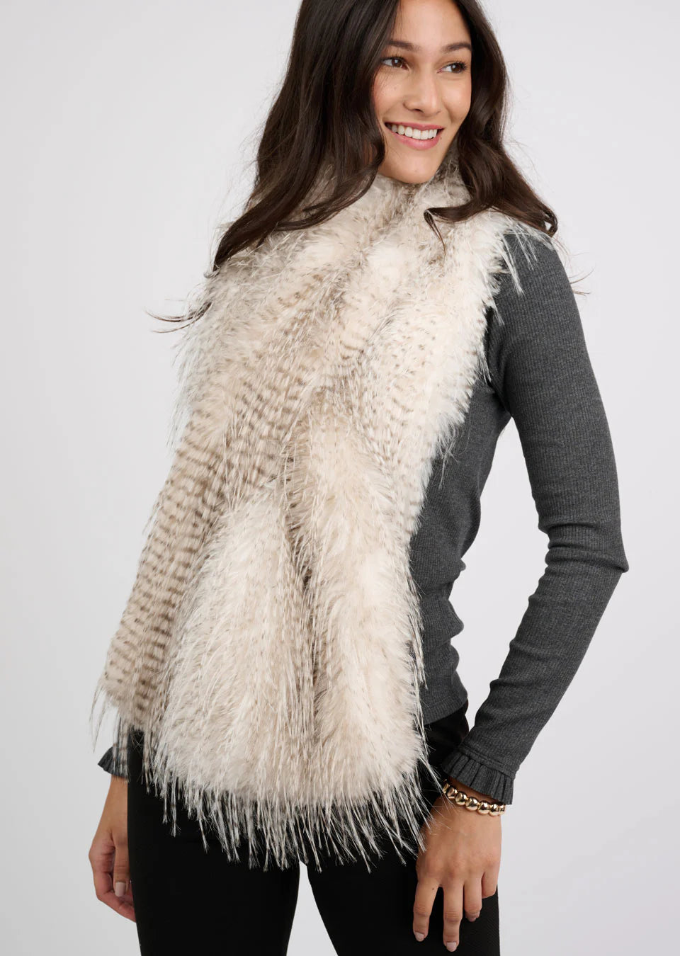 Ivy Jane Osrtrich Faux Fur Scarf