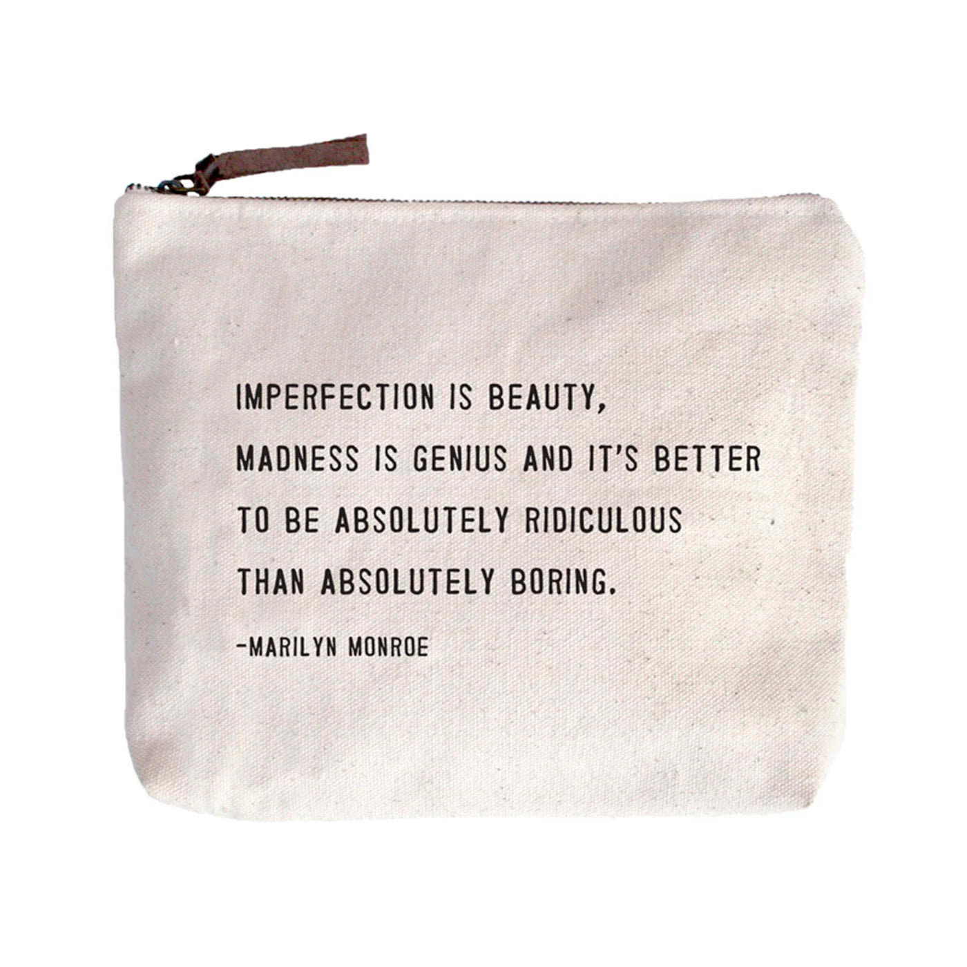 Imperfection Is Beauty Canvas Zip