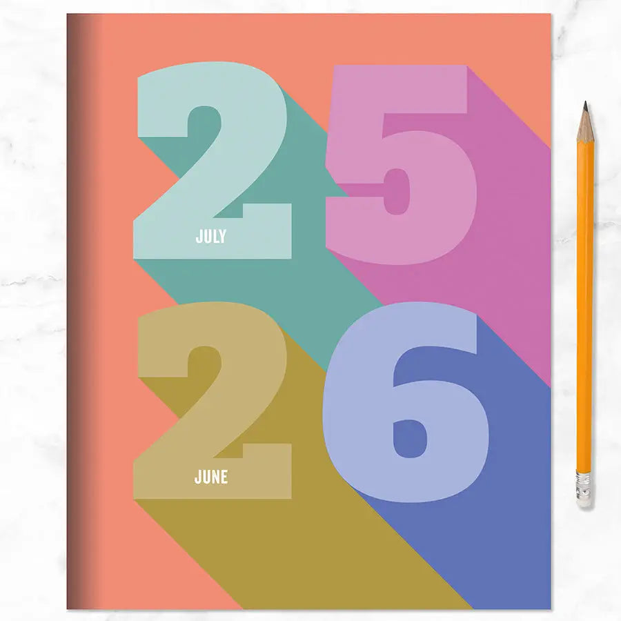 July 2025 - June 2026 Bold Weekly - Monthly Planner