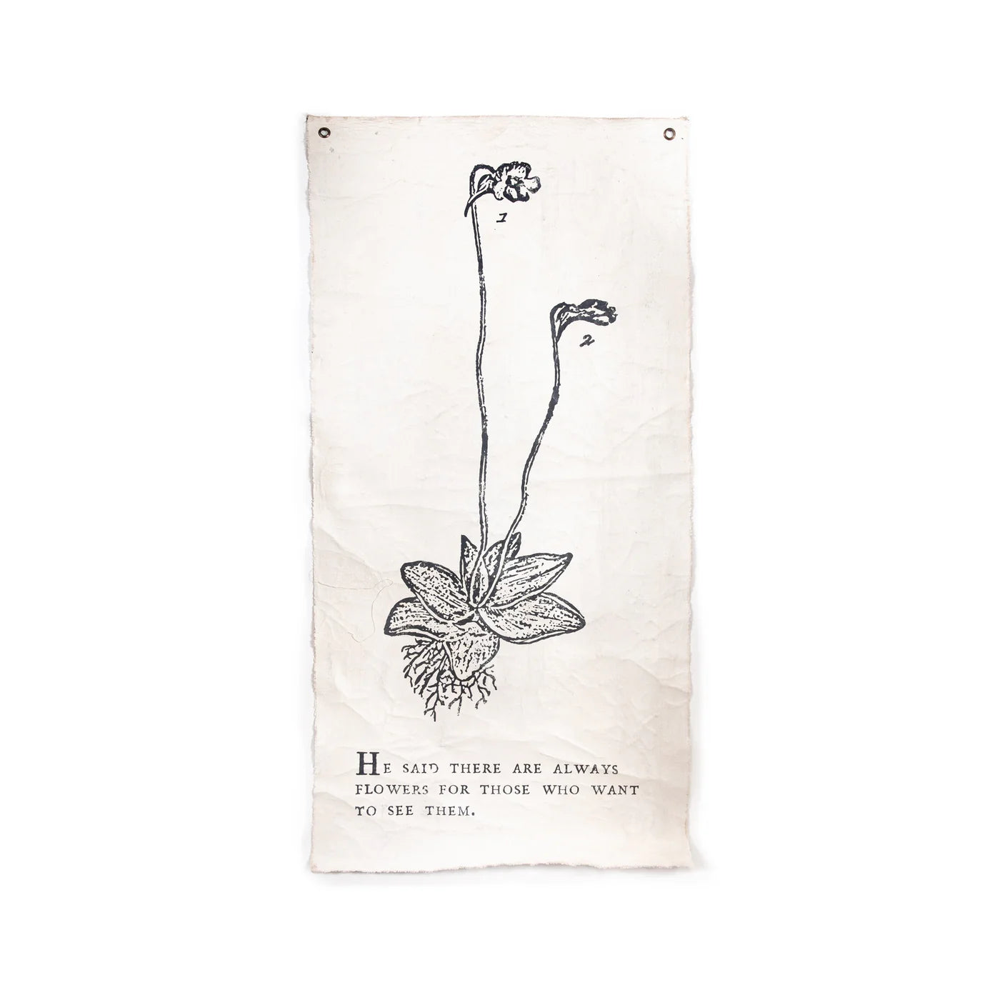 There are Always Flowers Canvas Wall Hanging
