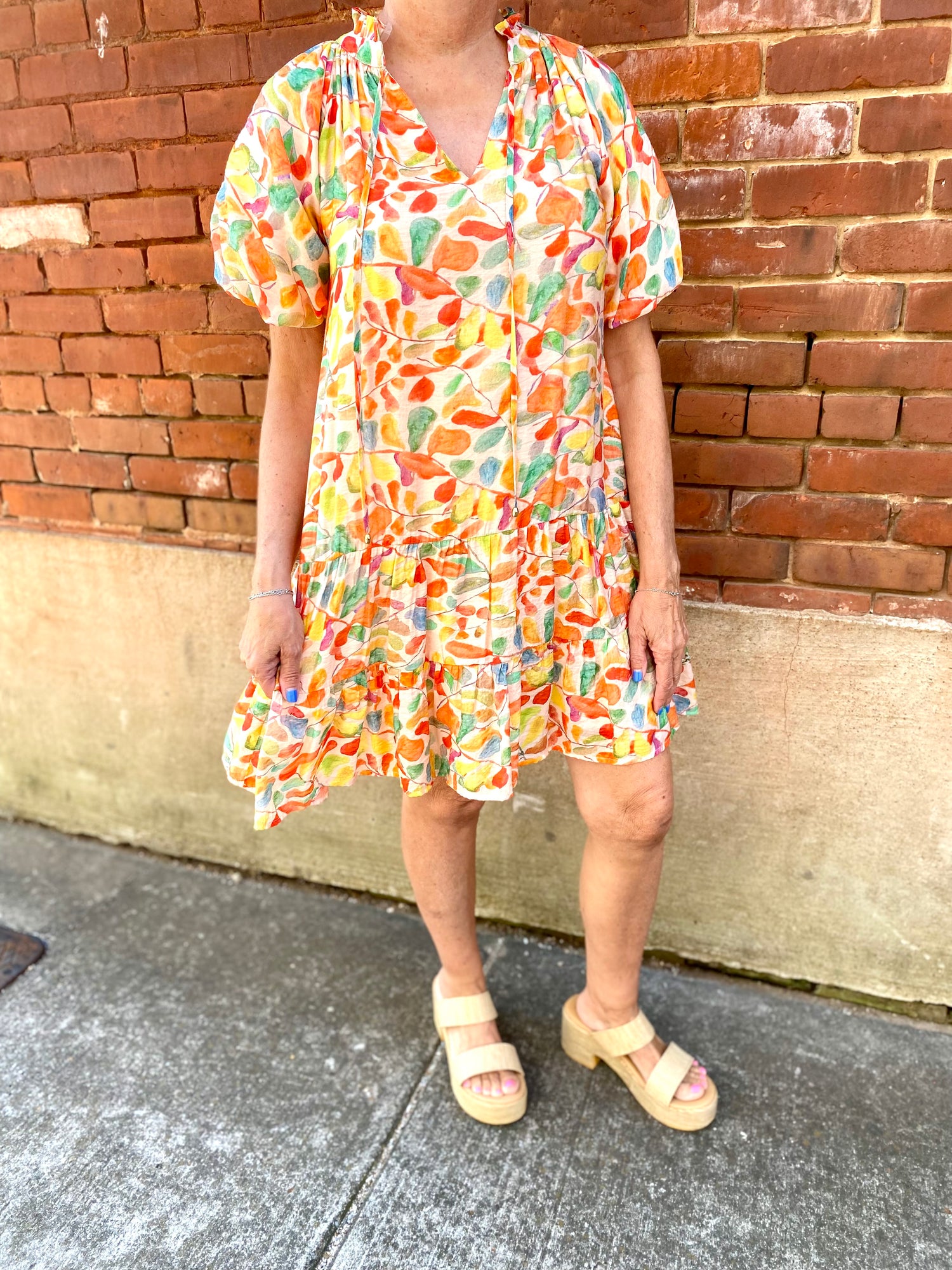 Sherbet Sprinkles Dress Orange Combo