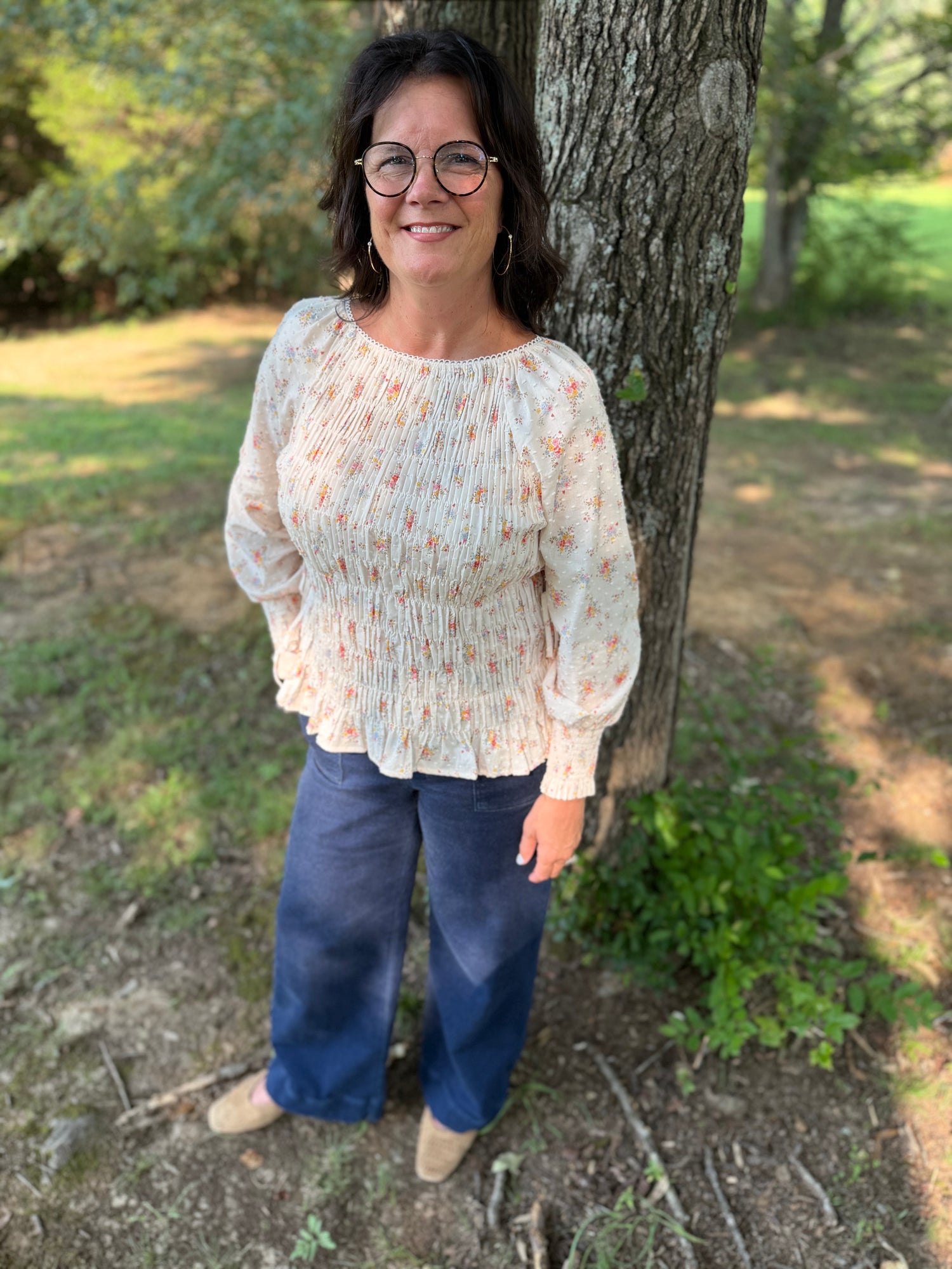 Swiss Floral Top