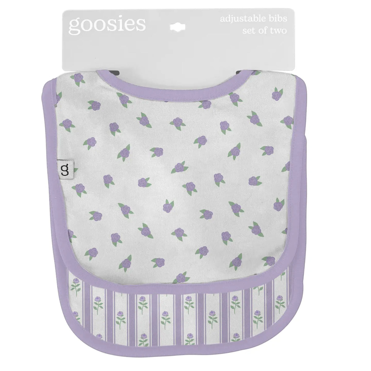 Lilac Buds Tiny Floral Bib Set