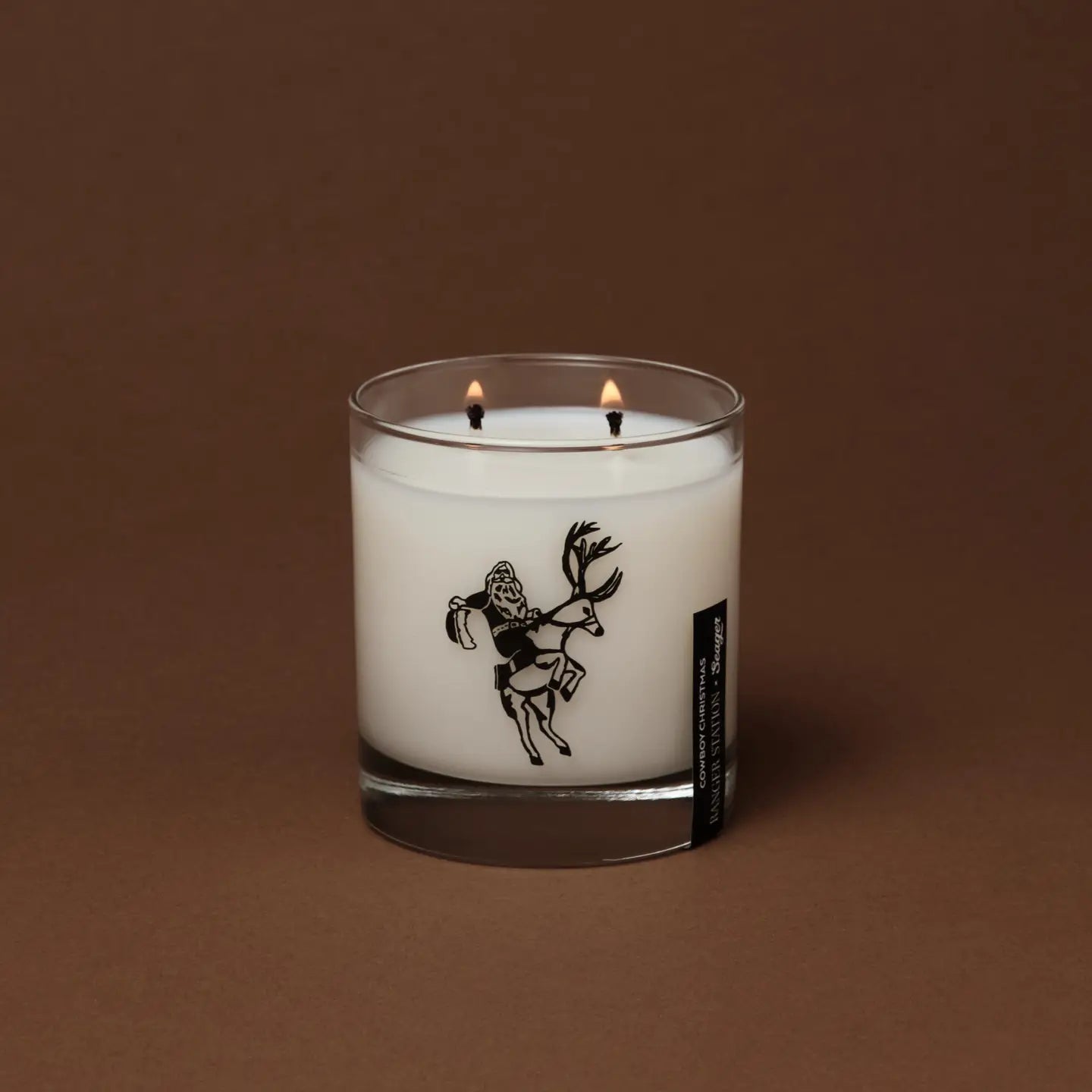 Cowboy Christmas Candle