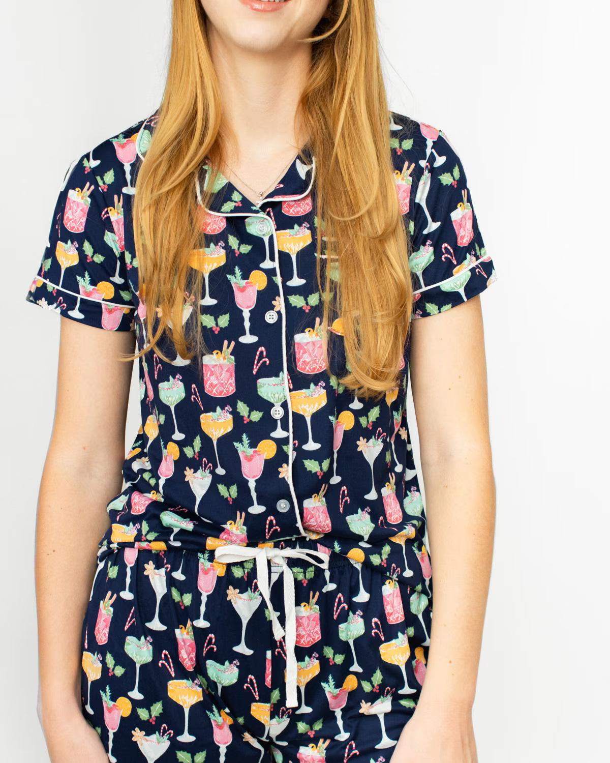 Fizz the Season Short Sleeve Button Up Shirt