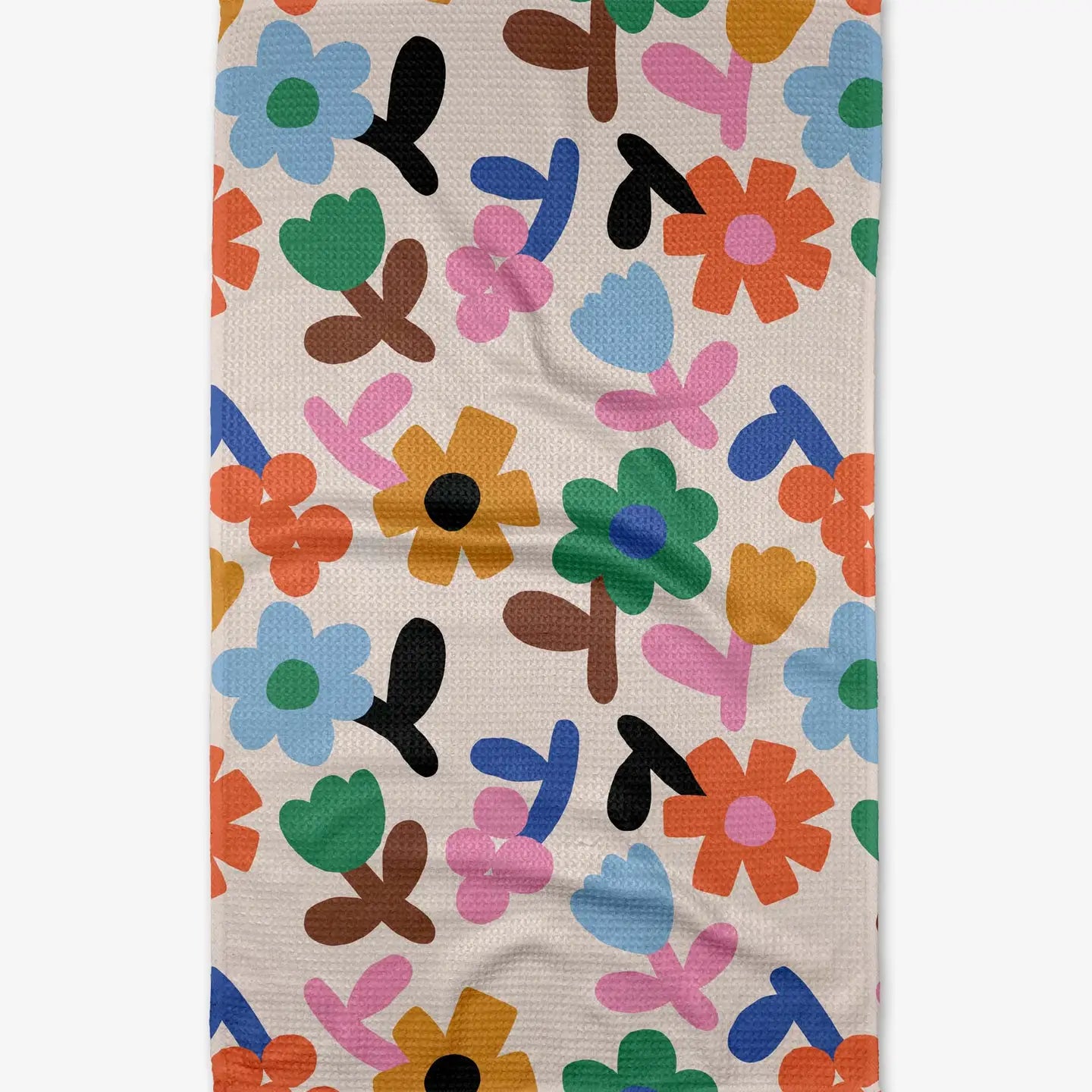 Sunny Bloom Geometry Tea Towel