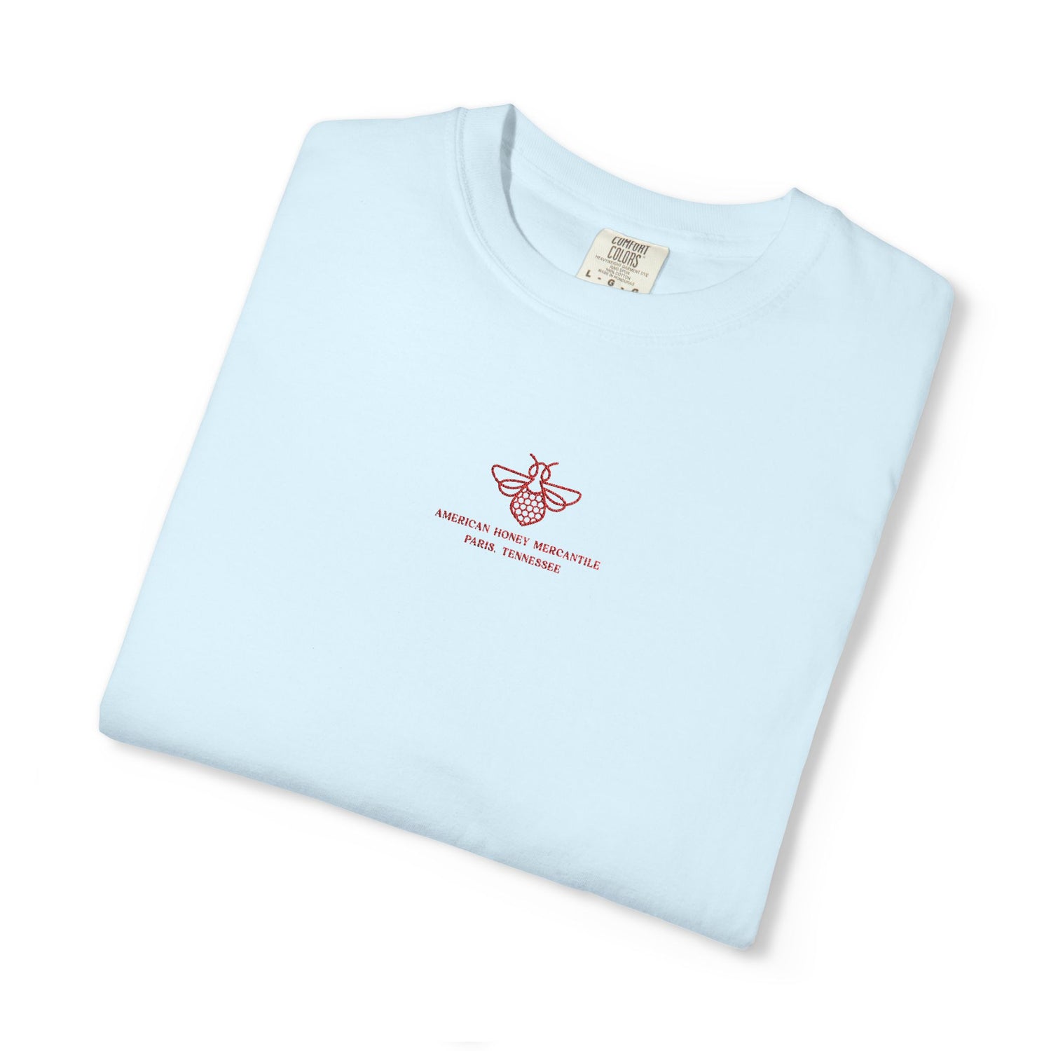 Embroidered Red Bumble Bee Tee