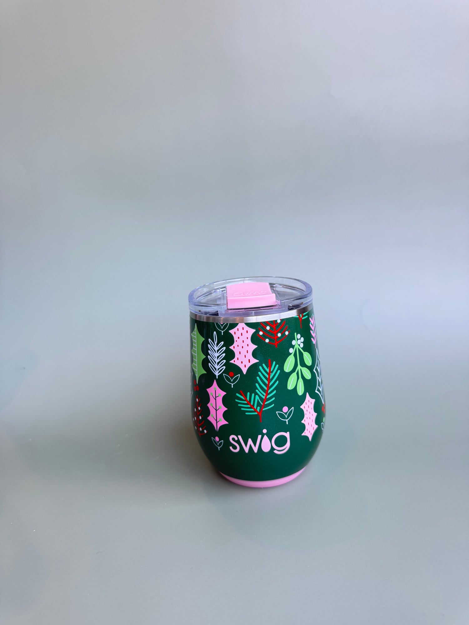 Merry Mistletoe Stemless Wine Cup 12oz