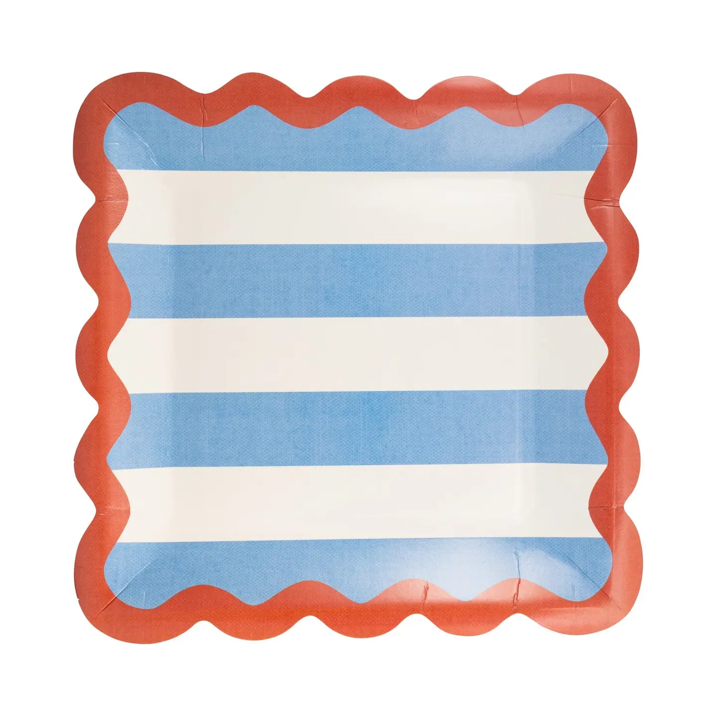 Hamptons Stripes Scalloped Paper Plate